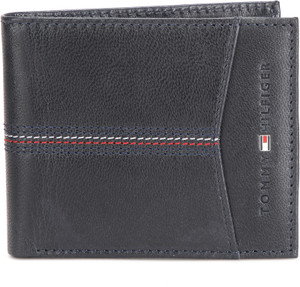 Men Blue Genuine Leather Wallet