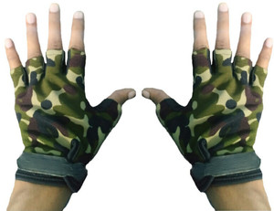 Half finger cotton gloves top
