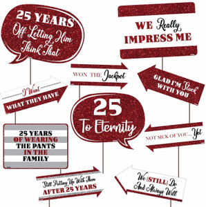 25th anniversary photo hotsell booth props