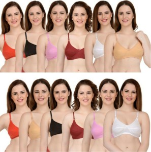 Buy Fashion Bazaar bra combo pack of 12ra cotton new combo