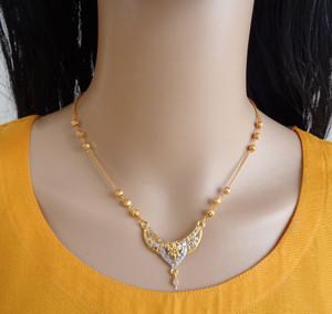 Latest simple gold necklace cheap designs 2018