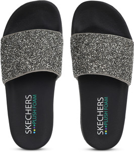 Skechers plush foam best sale slides