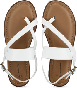 Time and tru white sandals online