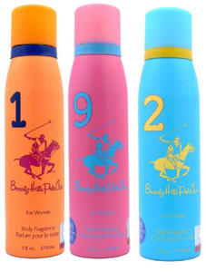 beverly hills Polo Club Sport No 1 9 and 2 Perfume Body Spray