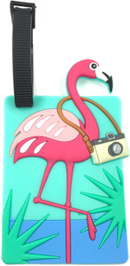 Good Goody Flamingo Tropical Multicolor Luggage Tag Classy Bag