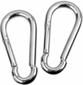 Draven Heavy Duty 8MM Thick Stainless Steel Snap Hook for Hiking/Camping/GYM Locking Carabiner