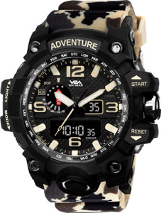 V2A Analog Digital Watch For Men Buy V2A Analog Digital Watch For Men Military Camo Khakhi Chronograph Shockproof Waterproof Analog Digital Day And Date Display Sports Online at Best Prices in India