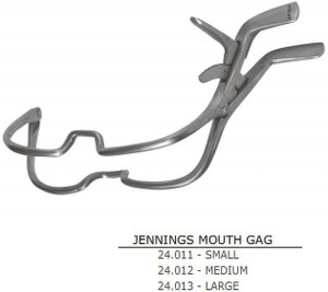 Écarteur Buccal Jennings à Lanière Cuir Rouge - Revêtement PVC - Neuf - Usage Dentaire