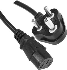 dolevas Power Cable Compatible with Monitor/CPU/PC/Computer/Printer/Desktop/SMPS - 1.5 Meter 1 m Power Cord 1 m Power Cord(Compatible with leptop Monitor/CPU/PC/Computer, Black, One Cable)