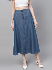 Denim skirt flipkart hot sale