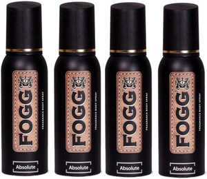 FOGG Absolute Deodorant Spray Pack of 4 Body Spray For Men