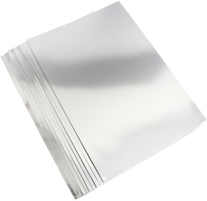 R H lifestyle MPS11 SILVER 10 pcs Metallic Craft Paper for  DIY Unruled A4 120 gsm Coloured Paper - Coloured Paper