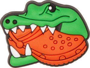 Crocs Eating a Green Orange Jibbitz Plastic Shoe Charm Price in