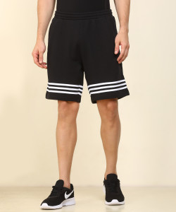 ADIDAS ORIGINALS Striped Men Black Basic Shorts Buy ADIDAS