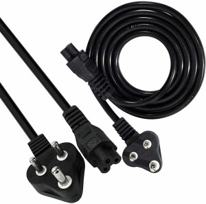 utsahit 1.8 Metre 3 Pin Laptop Power Cable Cord 1.8 m Power Cord(Compatible with Laptop Power Cable, Printer Power Cable, Black)