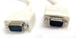 STARPARTH VGA01 1.5 m VGA Cable(Compatible with COMPUTERS, LAPTOPS, ALL POWER 3 PIN, White, One Cable)