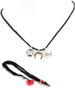 SMARNN Pure Silver Chanda Suraj Haye Kamarband with black Thread