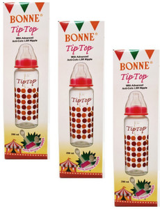 BONNE Tip Top Feeding Bottle 250ml Set of 3 250 ml polypropylene baby bottles online in india Buy BONNE Feeding Bottles products in India Baby Bottle with silicon nipple nipple Flipkart