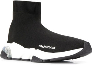 The Balenciaga SPEED TRAINER CLEAR SOLE Slip On Sneakers For Men