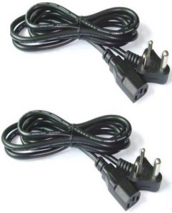 A.B ENTERPRISES 3 Pin Power Supply Cable for Desktop Monitor Printer - 1.5 Meter Power Cord Power Cord 1.5 m Power Cord(Compatible with DESKTOP, CPU, Black, Pack of: 2)