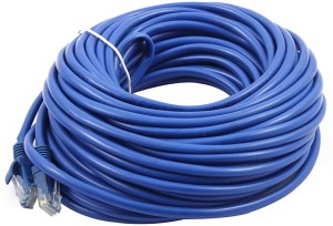 Terabyte 25 Meter LAN Cable CAT5/5E Ethernet Cable Network Cable Internet Cable RJ45 LAN Wire High Speed Patch Cable Computer Cord 25 m LAN Cable(Compatible with All Laptop and Computer Supported Lan Cable, Blue, One Cable)