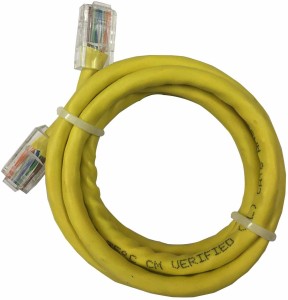 Rhonnium ®VXI - RJ45 CAT 5E Patch Cable - Internet/Ethernet LAN Cable -Cross-Over Cable 3 m LAN Cable(Compatible with INTERNET, Aura Yellow)