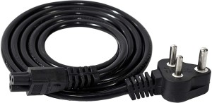 Rhonnium IIX - Laptop Charger Power Cable Cord 3 pin Laptop Computer/Video Games 2.5 A 1.5 m Power Cord(Compatible with Laptop Adapter, Computer Monitor, Grease Black, One Cable)