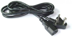 Rhonnium ®XXI - Power Cable IEC Mains Kettle Lead Cord for Desktop/Monitor/SMPS/Printer 1.5 m Power Cord(Compatible with CPU, SMPS, Monitor, PC, Printer, Black, One Cable)