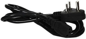 Rhonnium ™XIX - Cable Cord for Monitor/CPU/Pc/Computer/Printer/Desktop/Smps Lack 1.5 m Power Cord(Compatible with Monitor, PC, Printer, CPU, SMPS, Black, One Cable)