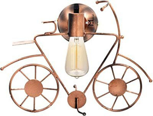 Ample Beautiful Cycle Shape Wall Pendant Light WITH BULB Copper
