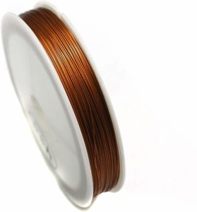 1 Roll Tiger Tail Beading Wire 50 Meter White 0.45mm 