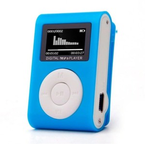 TECHOMANIA Mini MP3 Player Sport Compact Mini Clip Digital 32 GB MP3 Player 32 GB MP3 Player(Blue, 1 Display)