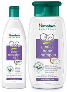 HIMALAYA Gentle Baby Shampoo 200ml Baby Massage Oil 200ml