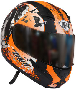 THH HELMETS T 76 Vampire Full Face Single Shield Helmet Orange