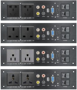 Audiovan Multimedia AV Wall Face Plate with HDMI Connector Media Streaming Device(Black)