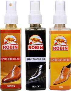 Robin SPRAY SHOE POLISH Leather Synthetic Leather Shoe Liquid Polish Price in India Buy Robin SPRAY SHOE POLISH Leather Synthetic Leather Shoe Liquid Polish online at Flipkart