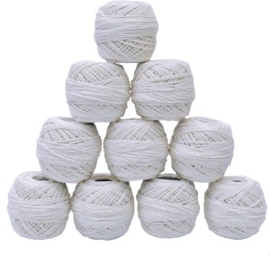Embroiderymaterial Thick Crochet Cotton Off White Colour Thread, 10 Rolls,  Size-12 Thread Price in India - Buy Embroiderymaterial Thick Crochet Cotton  Off White Colour Thread, 10 Rolls, Size-12 Thread online at
