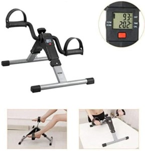 Mini Exercise Bike Flyelf Folding Pedal Exerciser Indoor Fitness Arm and Leg with Digital Display Adjustable Resistance 