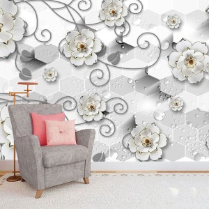 Vintage Bloom Wallpaper by Patton Wallcovering  Lelands Wallpaper  Grey  floral wallpaper Floral wallpaper Botanical wallpaper