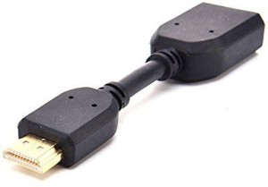 PremiumAV  HDMI Male to HDMI Female Cable (Black) 0.1 m HDMI Cable(Compatible with HDMI Ports, Black)