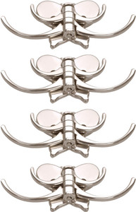 Doyours 4 Set Glossy Steel In Butterfly Design 4 - Pronged Hook