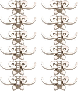 Doyours 12 Set Glossy Steel In Butterfly Design 3 - Pronged Hook