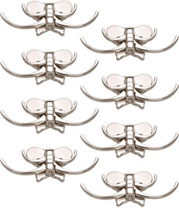 Doyours 8 Set Glossy Steel In Butterfly Design 4 - Pronged Hook