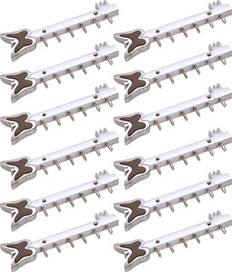 Doyours 12 Set Glossy Steel In Butterfly Design 6 - Pronged Hook Rail