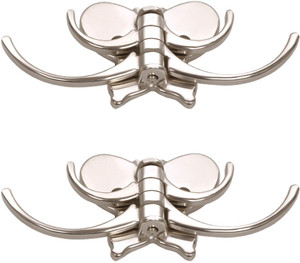 Doyours 2 Set Glossy Steel In Butterfly Design 4 - Pronged Hook