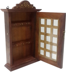 Decorhand Wooden Wall Hanging Decorative Key Box Key Rack Cabinet