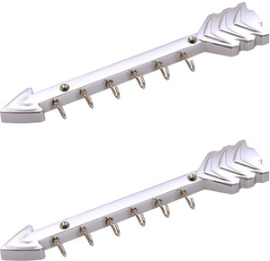 Doyours 2 Set Glossy Steel Designer 6 - Pronged Hook Rail