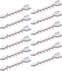 Doyours 12 Set Glossy Steel Designer 6 - Pronged Hook Rail