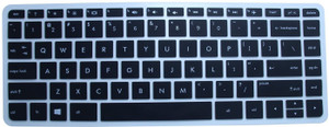 Saco Chiclet Keyboard Skin for Ultra Thin Keyboard Protector Cover Skin Fit for HP PAVILION x360 13-s102Tu 13.3 inch -(Black with Clear) Keyboard Skin