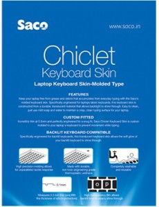 Saco Chiclet for Hp Split X2 13-M210dx 2-In-1 Laptop Keyboard Skin